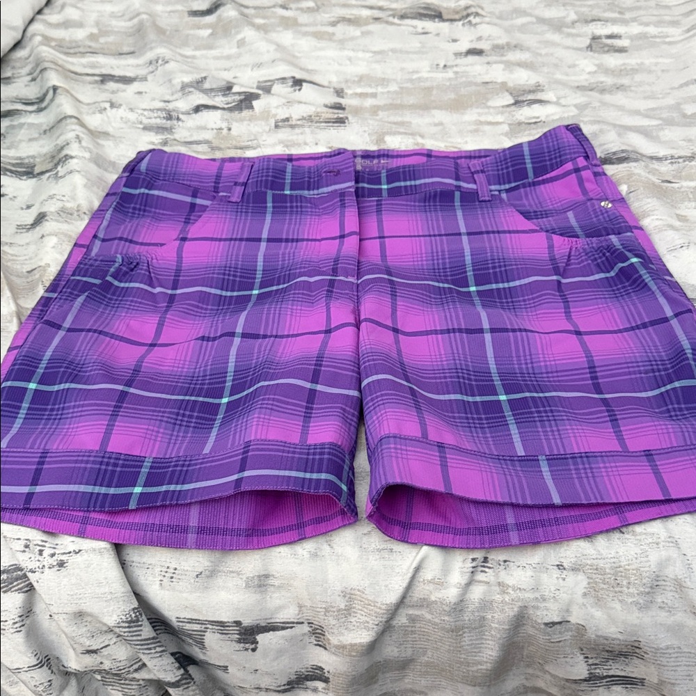Nike Golf Purple Plaid Shorts
